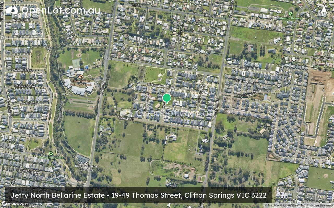 Satellite image for Jetty North Bellarine Estate - 19-49 Thomas Street, Clifton Springs VIC 3222