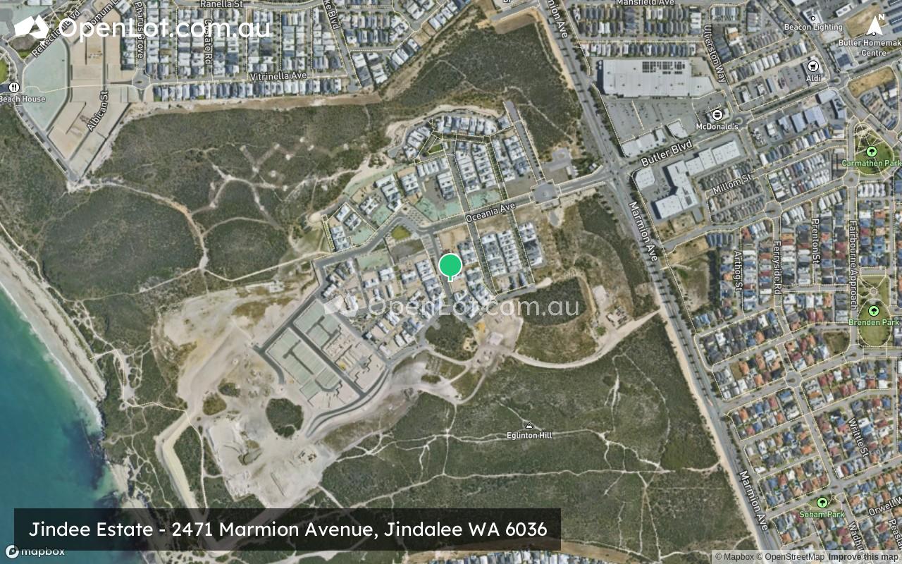 Satellite image for Jindee Estate - 2471 Marmion Avenue, Jindalee WA 6036