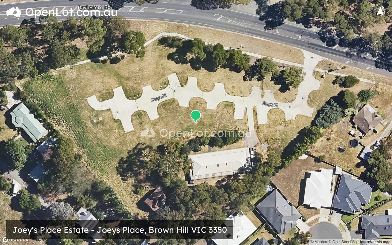 Satellite image for Joey's Place Estate - Joeys Place, Brown Hill VIC 3350