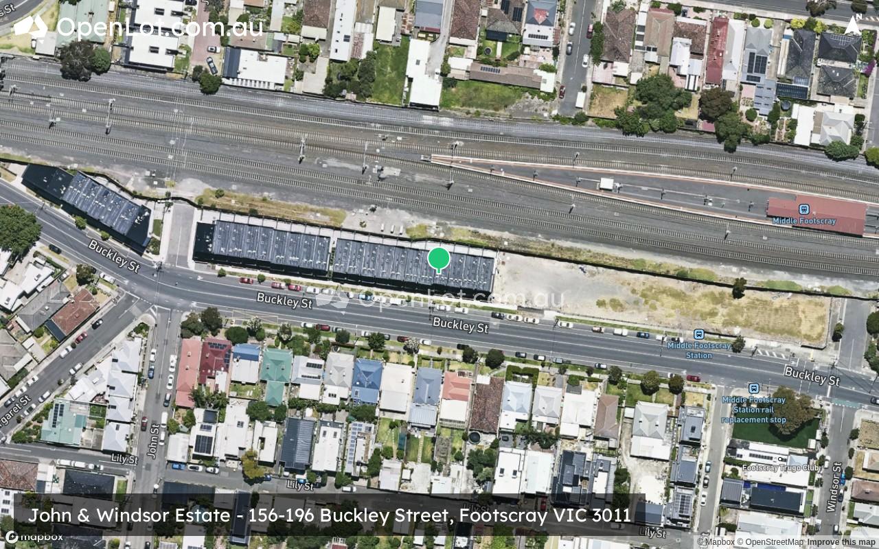 Satellite image for John & Windsor Estate - 156-196 Buckley Street, Footscray VIC 3011