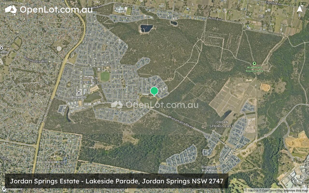 Satellite image for Jordan Springs Estate - Lakeside Parade, Jordan Springs NSW 2747