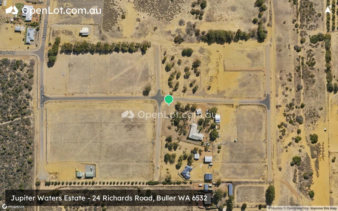 Satellite image for Jupiter Waters Estate - 24 Richards Road, Buller WA 6532