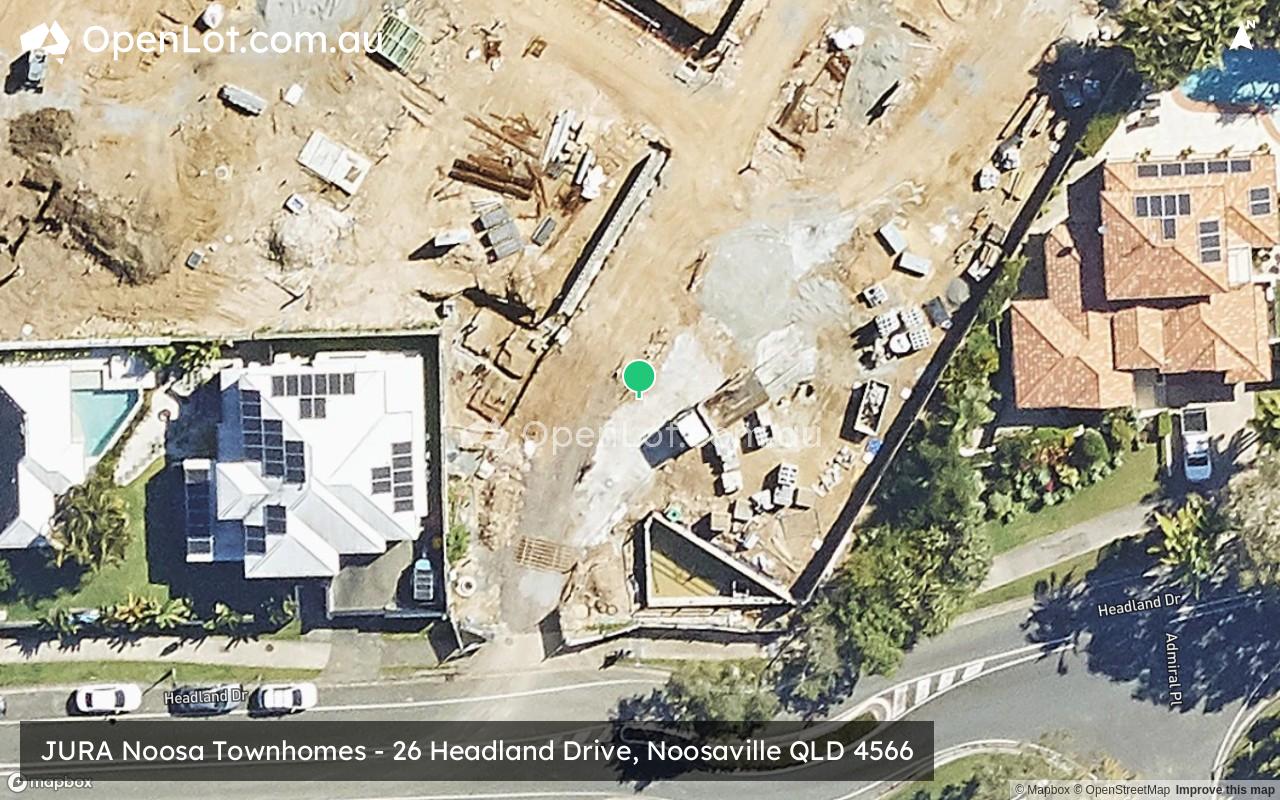 Satellite image for JURA Noosa Townhomes - 26 Headland Drive, Noosaville QLD 4566