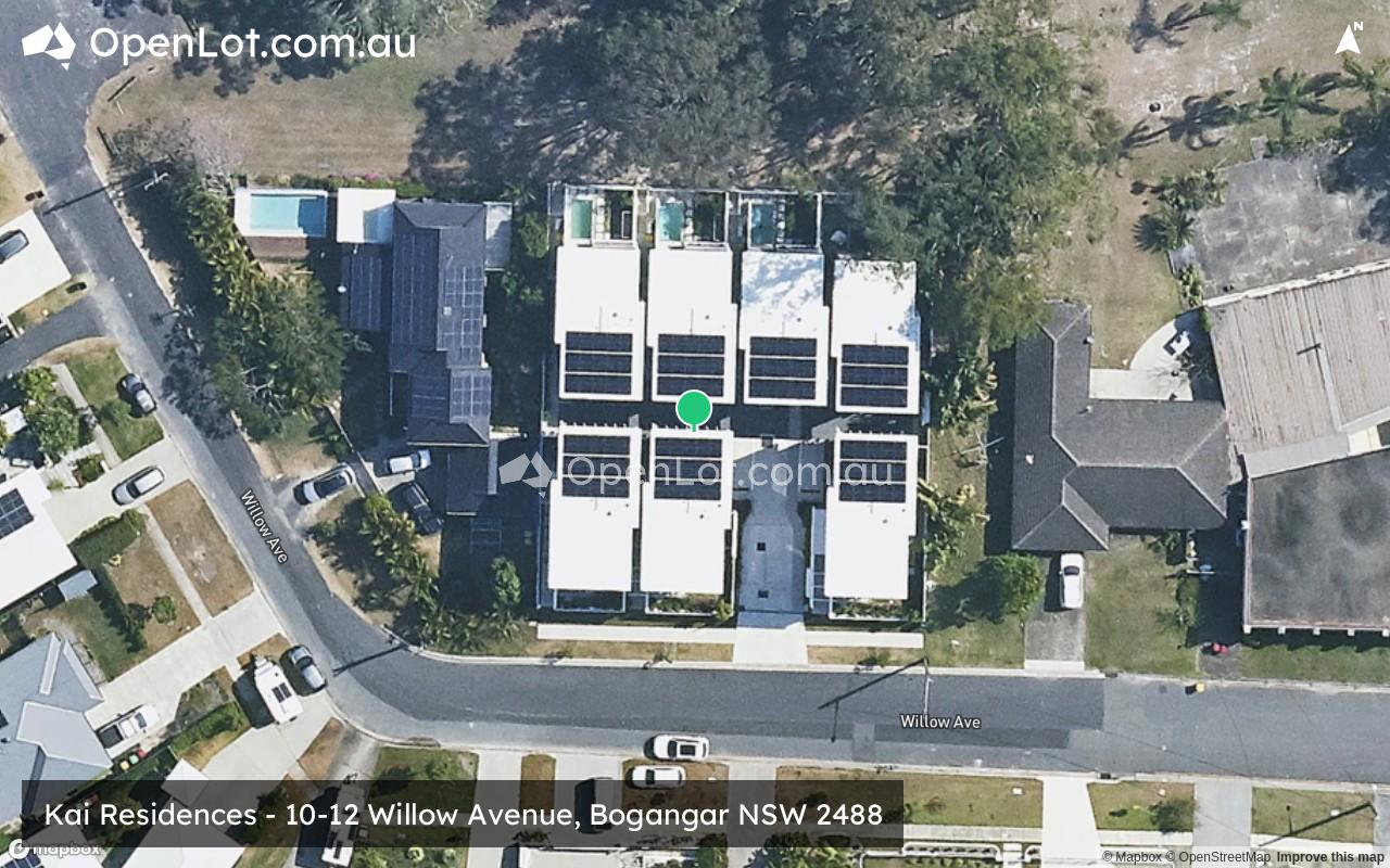 Satellite image for Kai Residences - 10-12 Willow Avenue, Bogangar NSW 2488