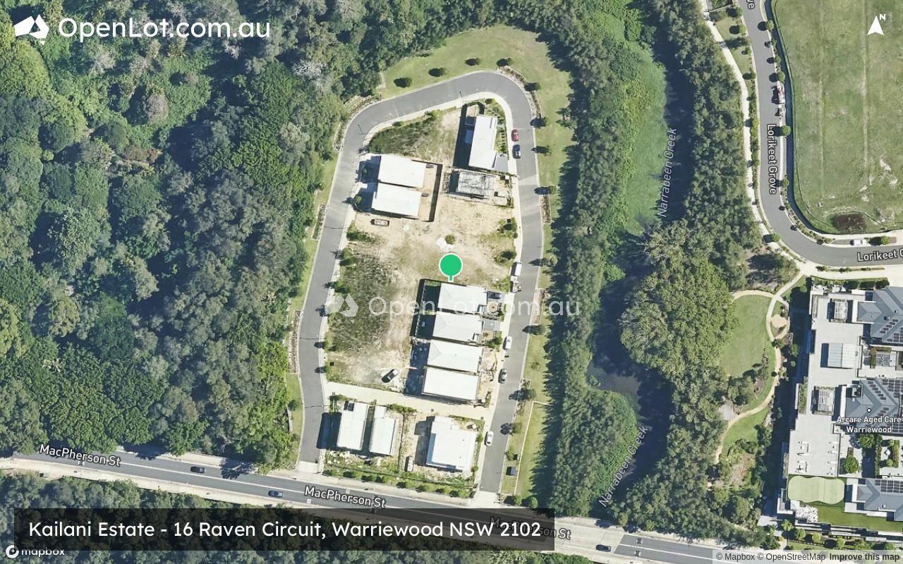 Satellite image for Kailani Estate - 16 Raven Circuit, Warriewood NSW 2102