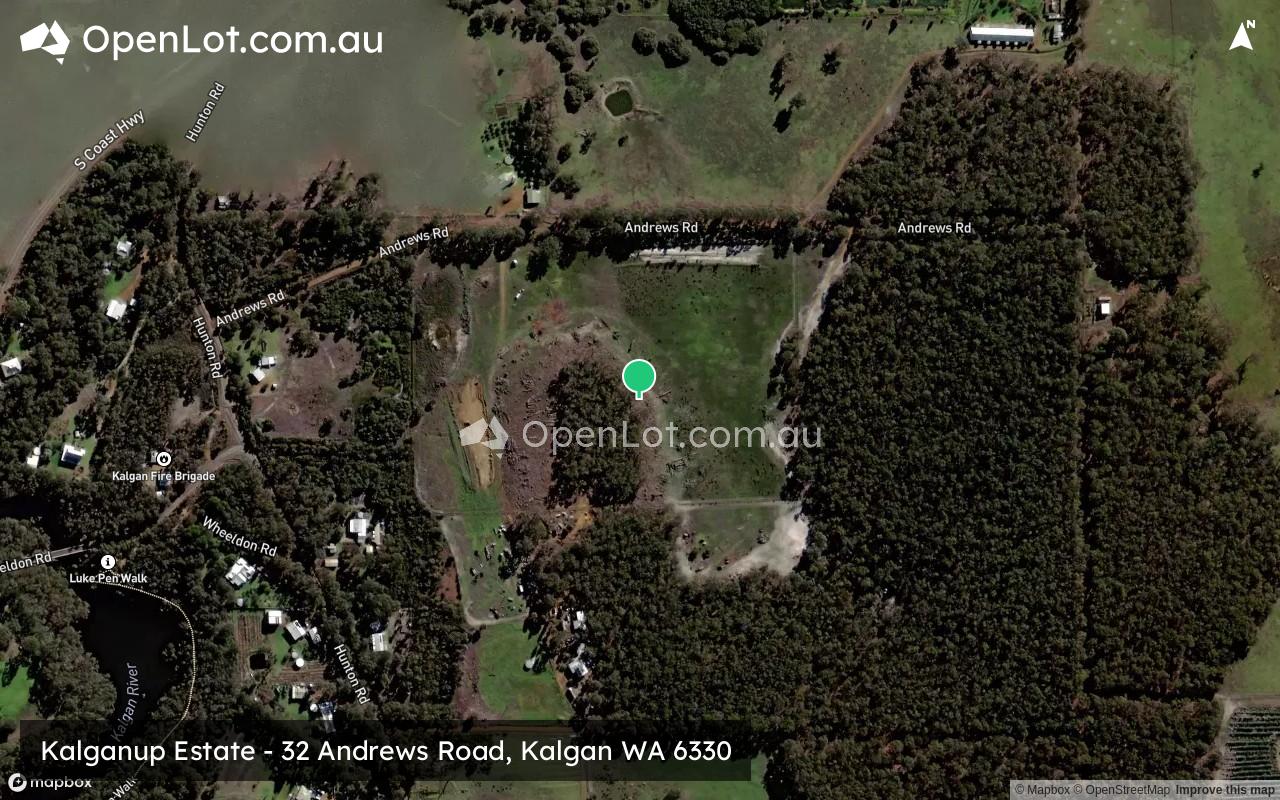 Satellite image for Kalganup Estate - 32 Andrews Road, Kalgan WA 6330