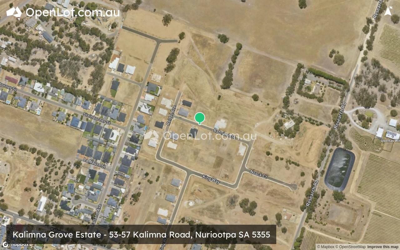 Satellite image for Kalimna Grove Estate - 53-57 Kalimna Road, Nuriootpa SA 5355