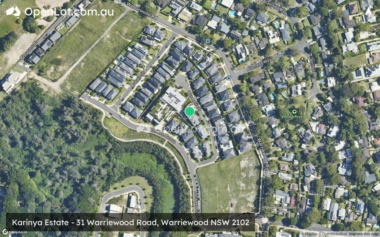 Satellite image for Karinya Estate - 31 Warriewood Road, Warriewood NSW 2102