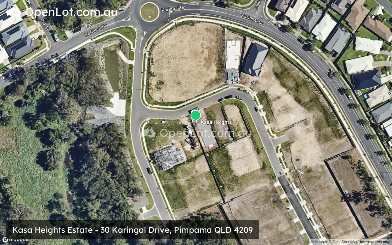 Satellite image for Kasa Heights Estate - 30 Karingal Drive, Pimpama QLD 4209