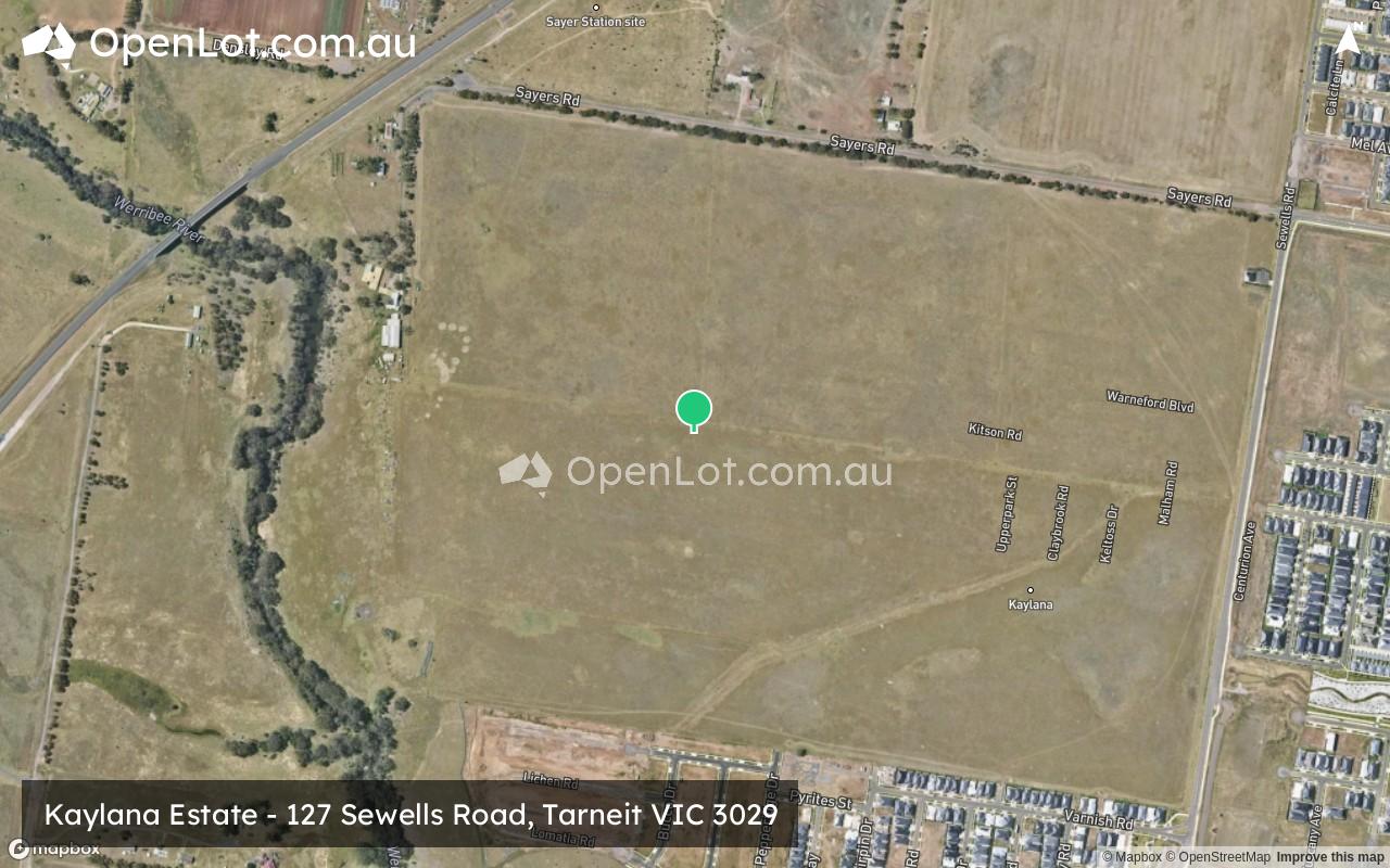 Satellite image for Kaylana Estate - 127 Sewells Road, Tarneit VIC 3029