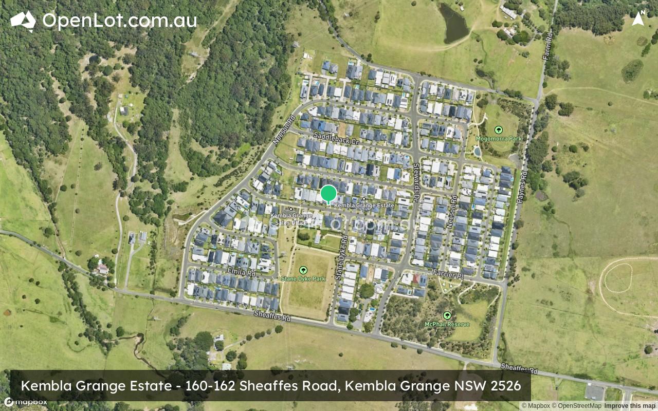 Satellite image for Kembla Grange Estate - 160-162 Sheaffes Road, Kembla Grange NSW 2526