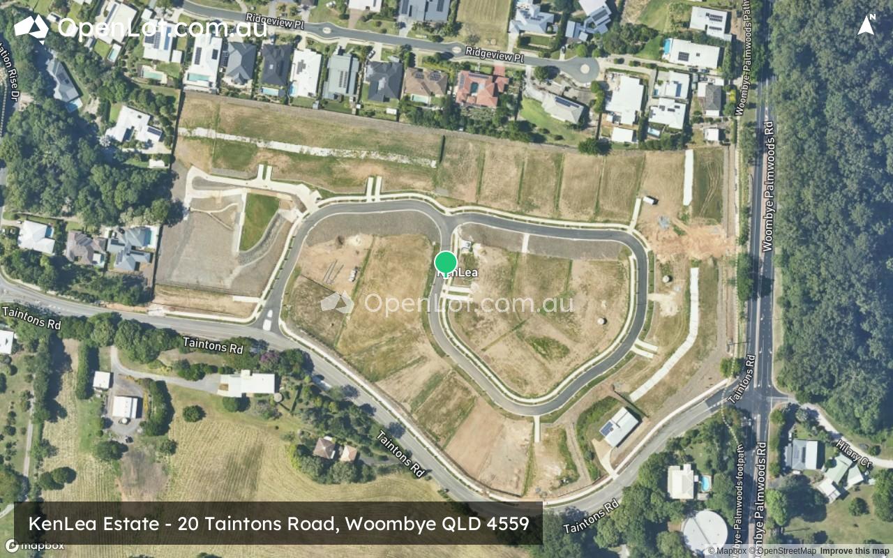 Satellite image for KenLea Estate - 20 Taintons Road, Woombye QLD 4559