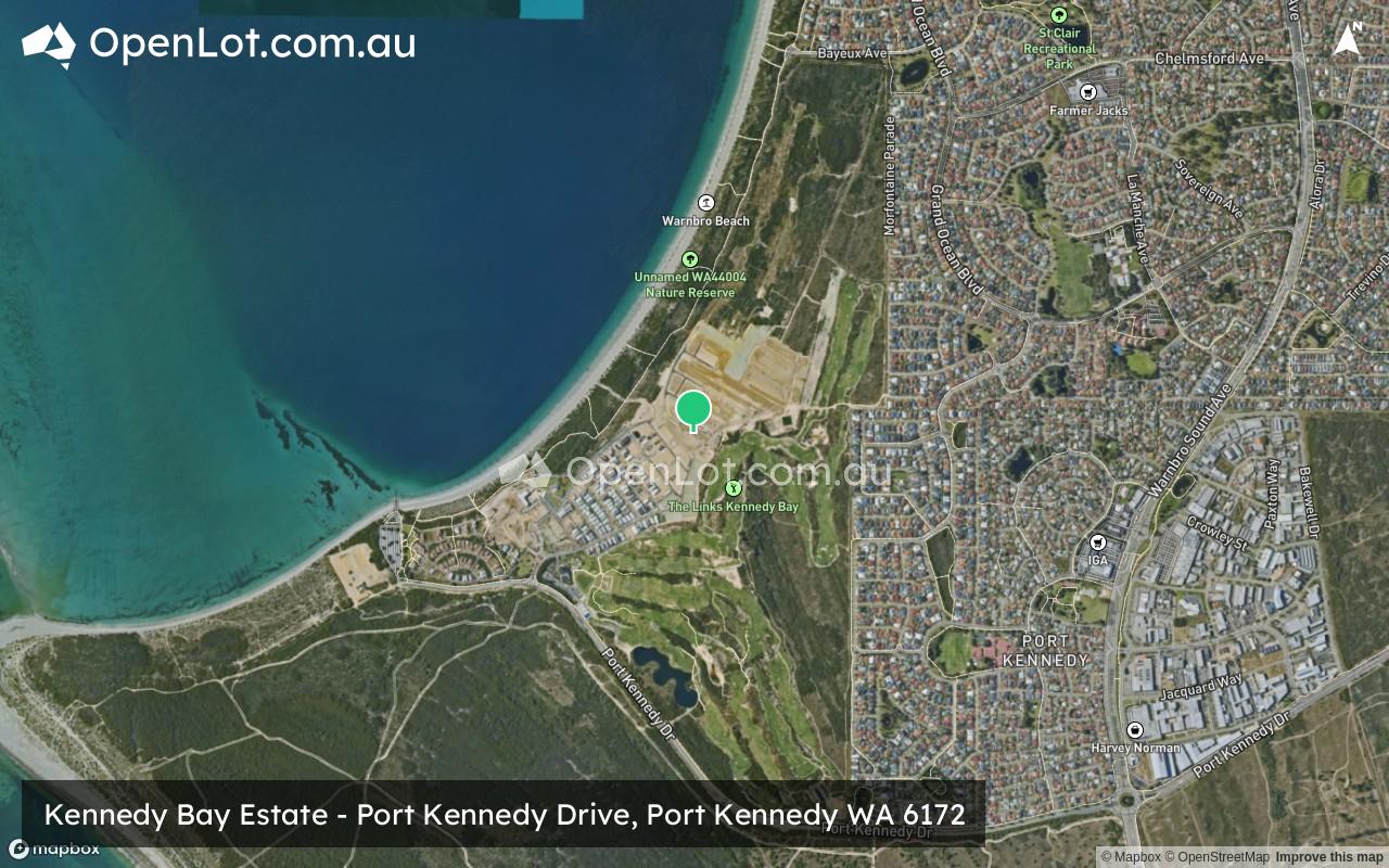 Satellite image for Kennedy Bay Estate - Port Kennedy Drive, Port Kennedy WA 6172