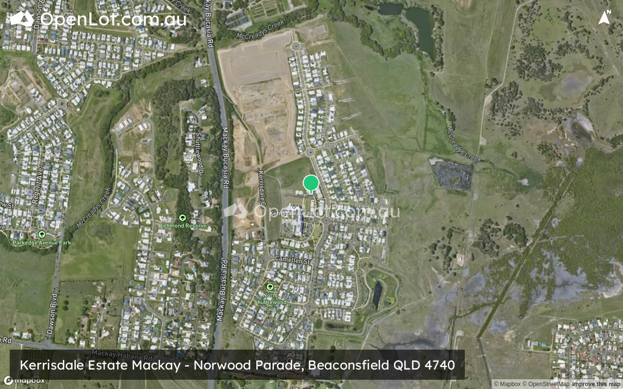 Satellite image for Kerrisdale Estate Mackay - Norwood Parade, Beaconsfield QLD 4740