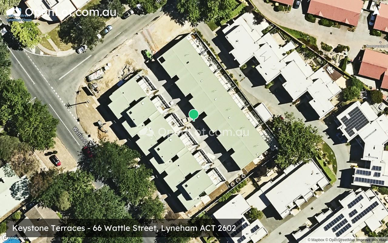Satellite image for Keystone Terraces - 66 Wattle Street, Lyneham ACT 2602