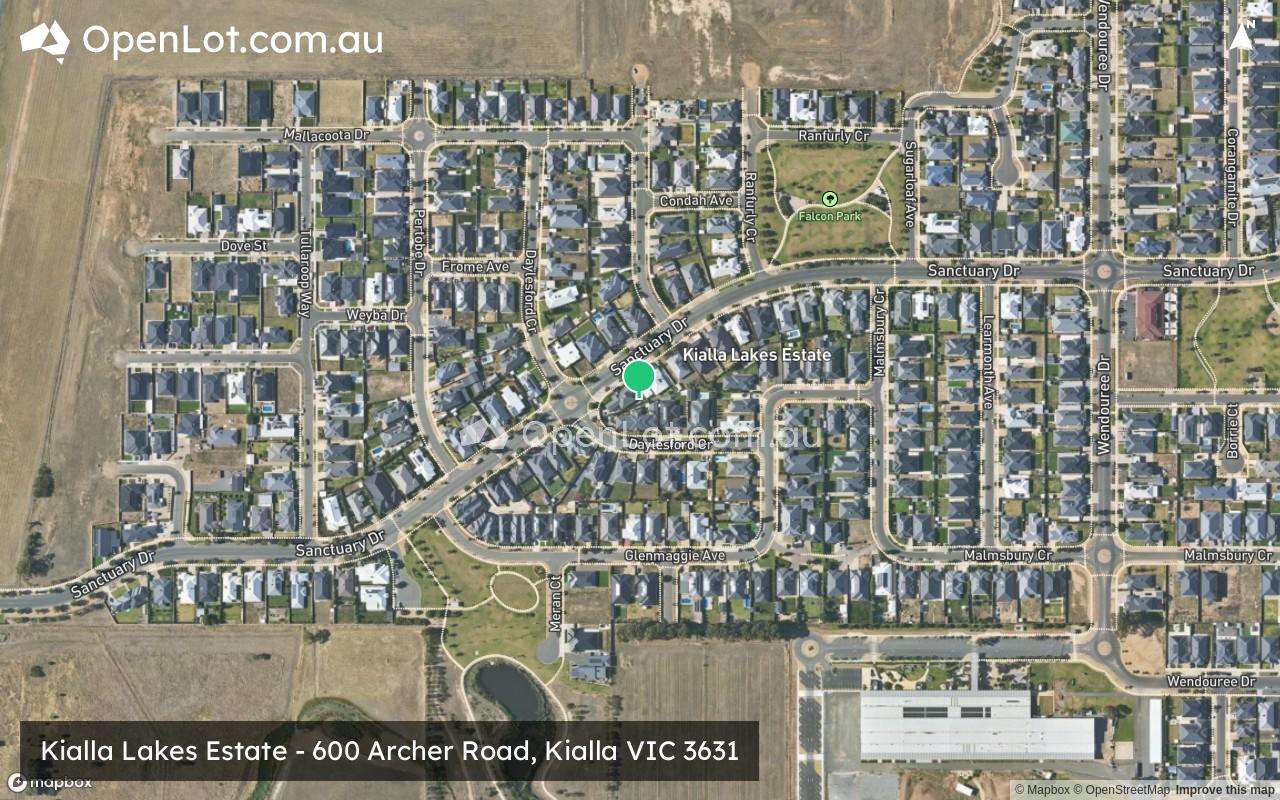 Satellite image for Kialla Lakes Estate - 600 Archer Road, Kialla VIC 3631