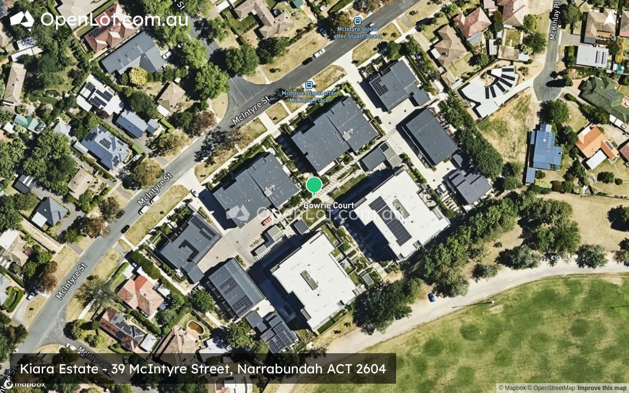 Satellite image for Kiara Estate - 39 McIntyre Street, Narrabundah ACT 2604