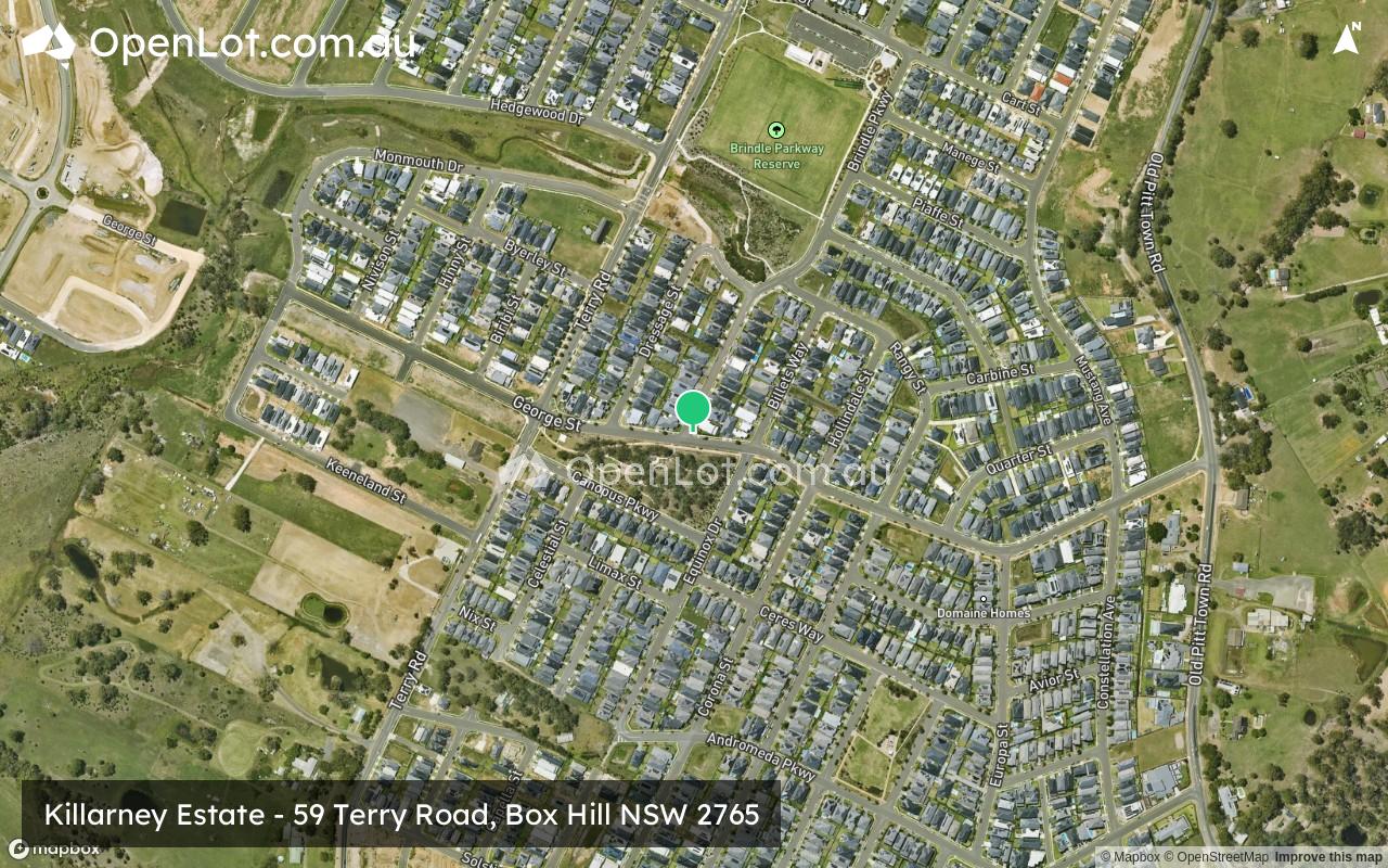 Satellite image for Killarney Estate - 59 Terry Road, Box Hill NSW 2765
