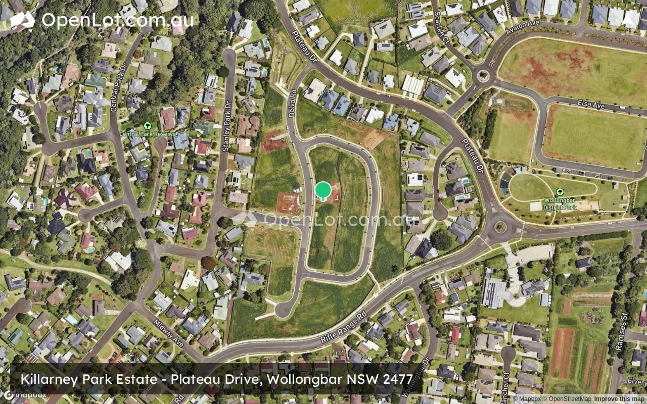 Satellite image for Killarney Park Estate - Plateau Drive, Wollongbar NSW 2477