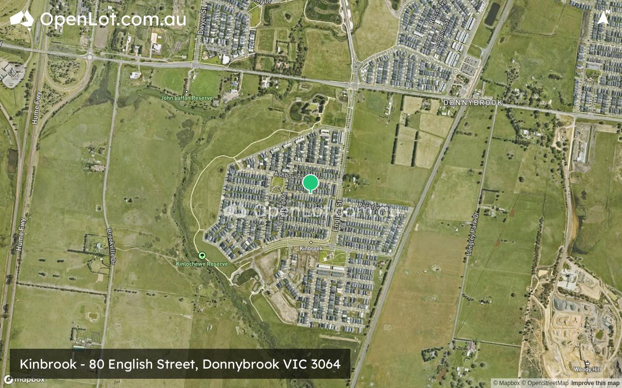 Satellite image for Kinbrook - 80 English Street, Donnybrook VIC 3064