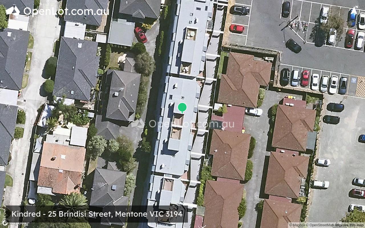 Satellite image for Kindred Townhomes - 25 Brindisi Street, Mentone VIC 3194