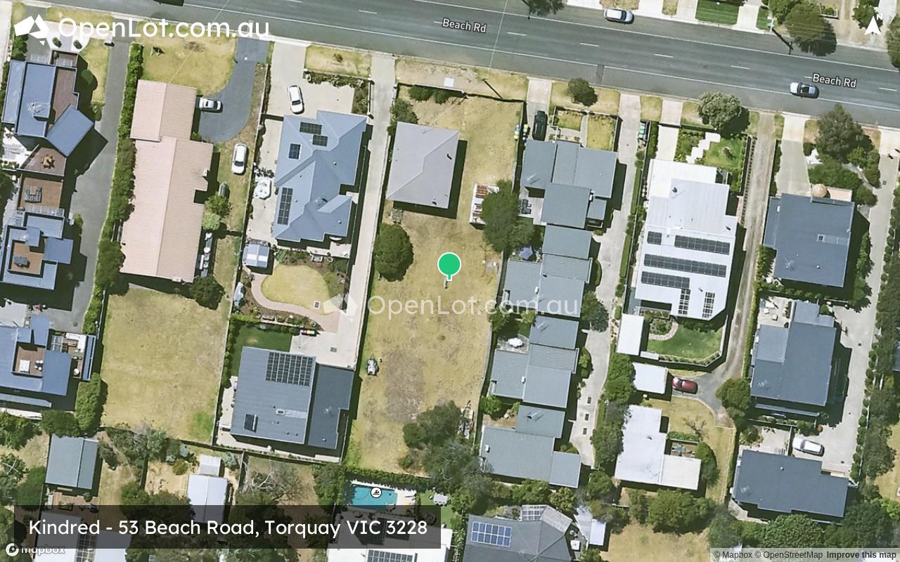 Satellite image for Kindred - 53 Beach Road, Torquay VIC 3228