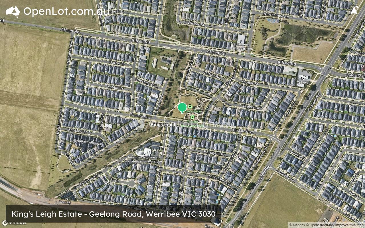 Satellite image for King's Leigh Estate - Geelong Road, Werribee VIC 3030