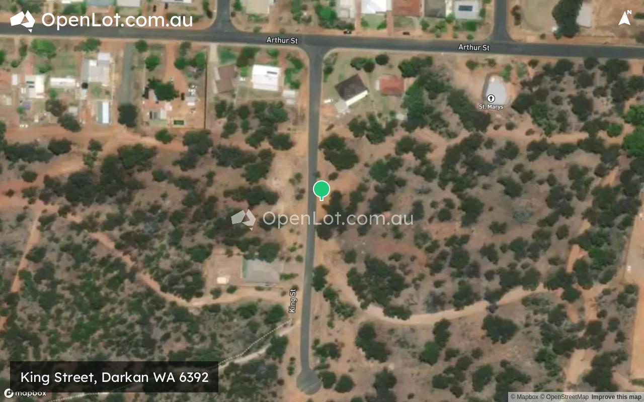 Satellite image for King Street, Darkan WA 6392