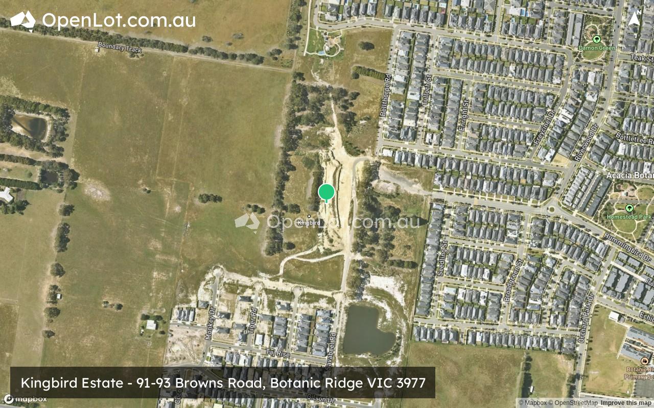 Satellite image for Kingbird Estate - 91-93 Browns Road, Botanic Ridge VIC 3977