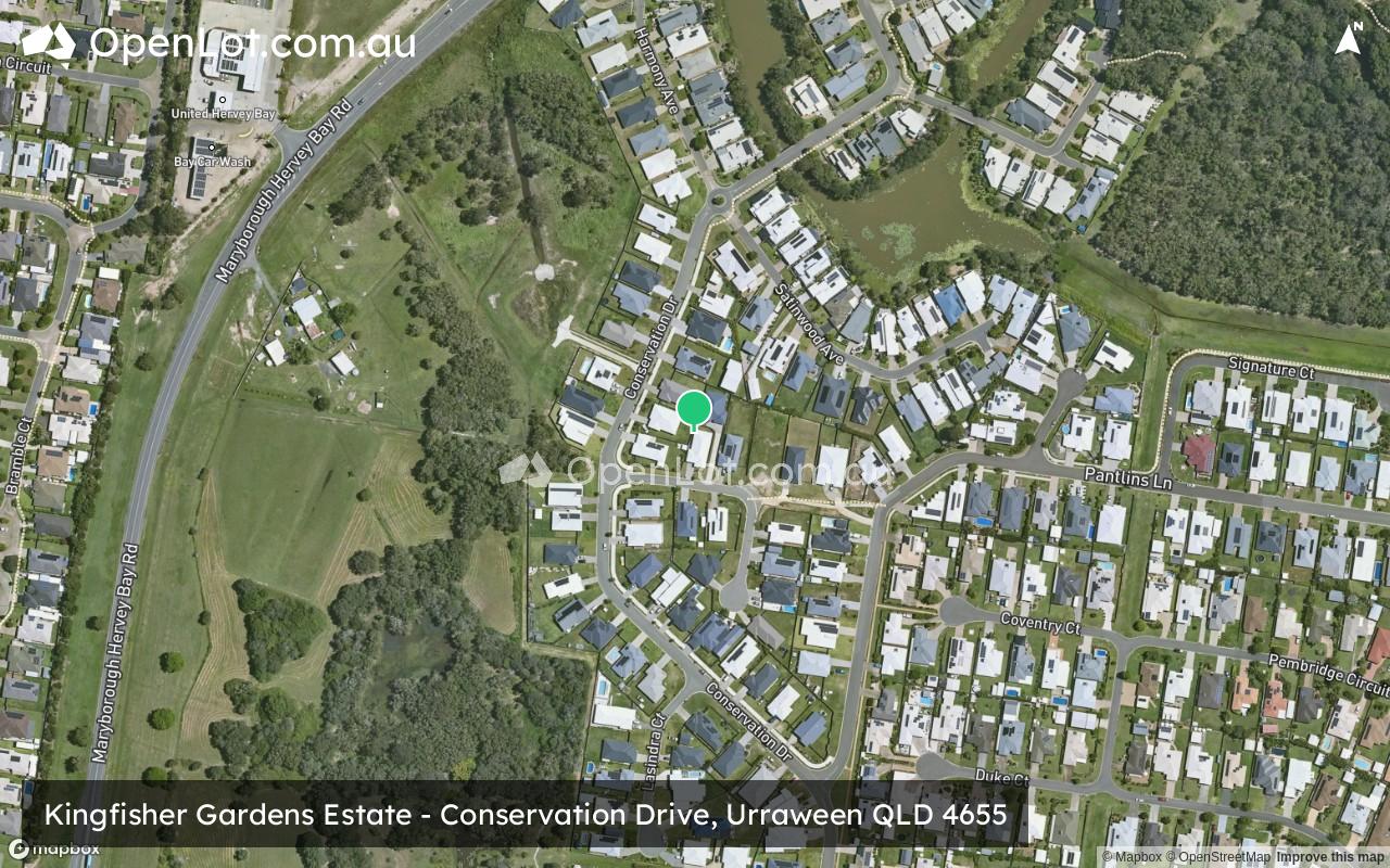 Satellite image for Kingfisher Gardens Estate - Conservation Drive, Urraween QLD 4655