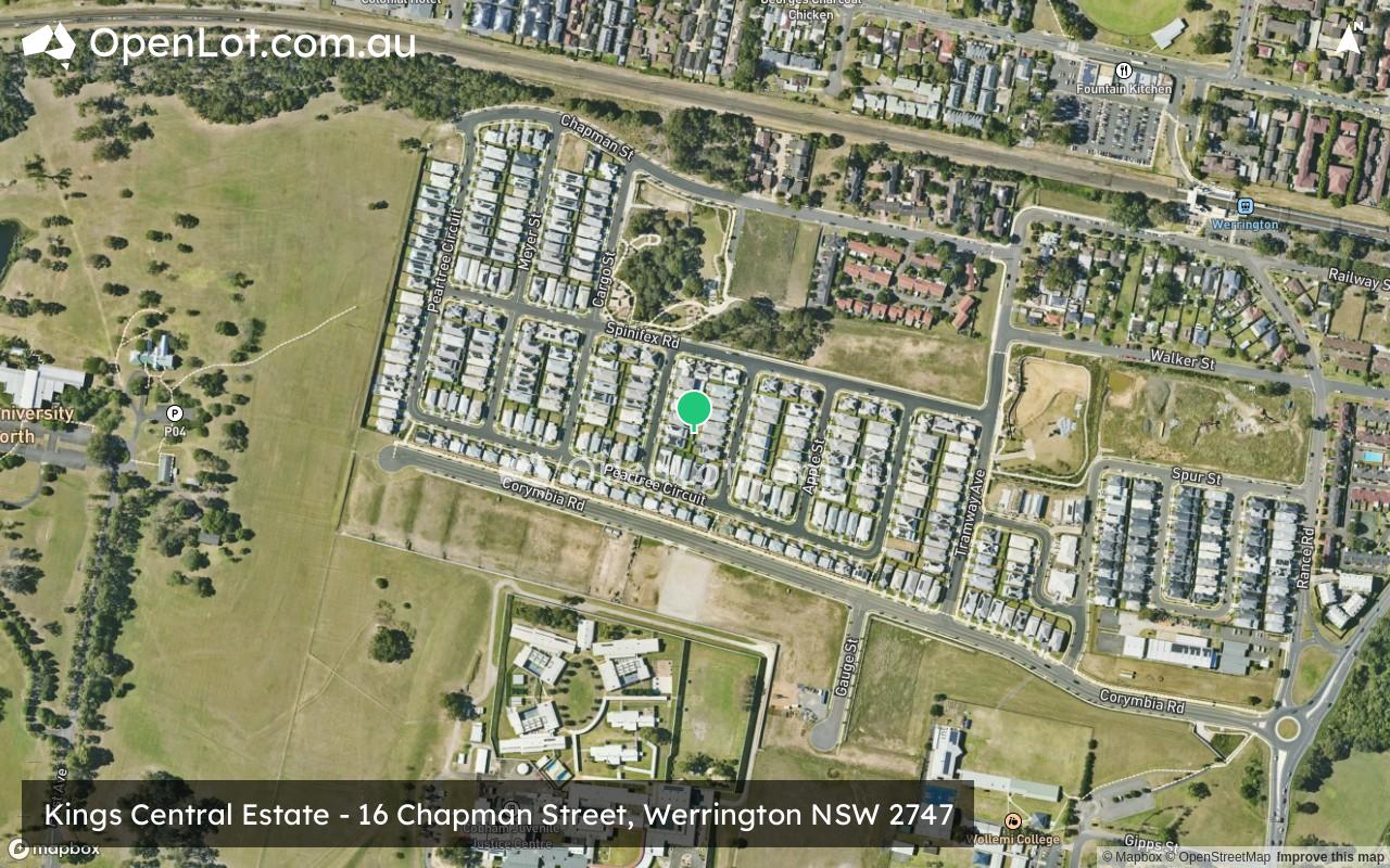 Satellite image for Kings Central Estate - 16 Chapman Street, Werrington NSW 2747