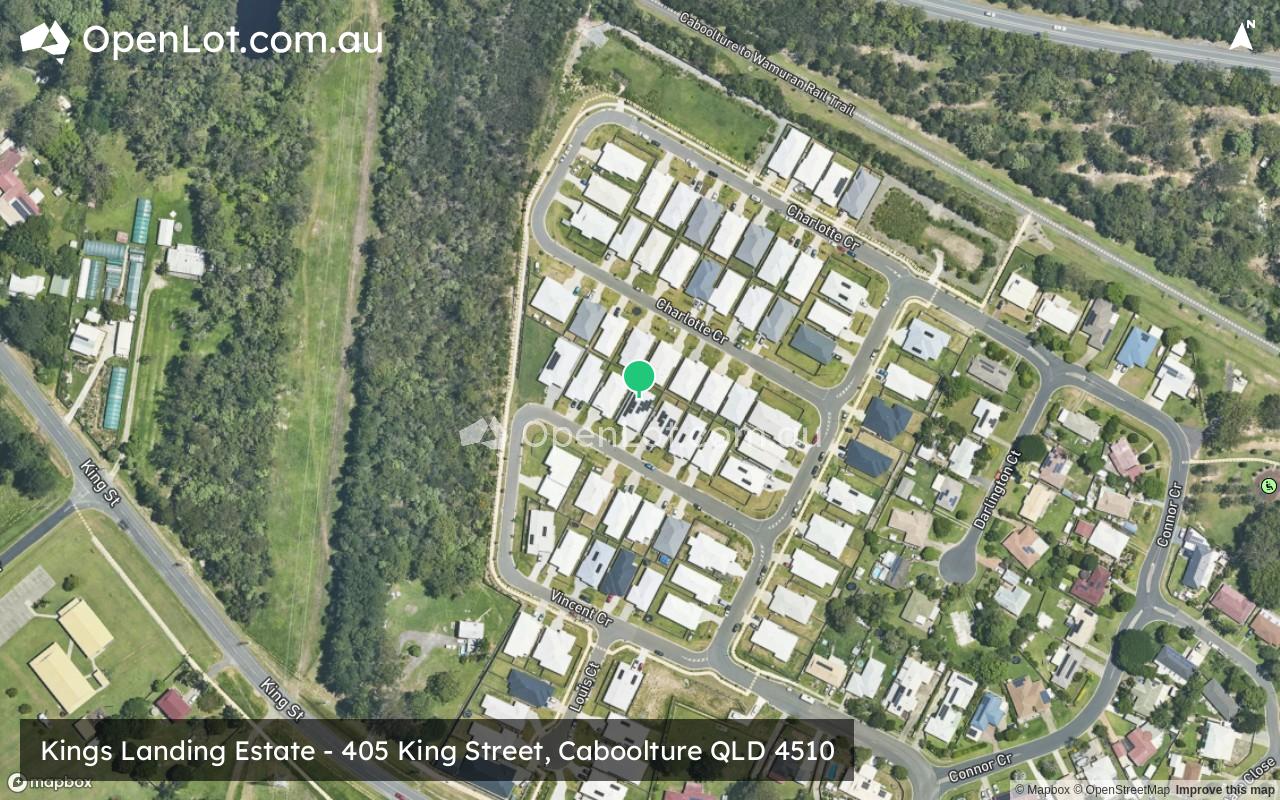 Satellite image for Kings Landing Estate - 405 King Street, Caboolture QLD 4510