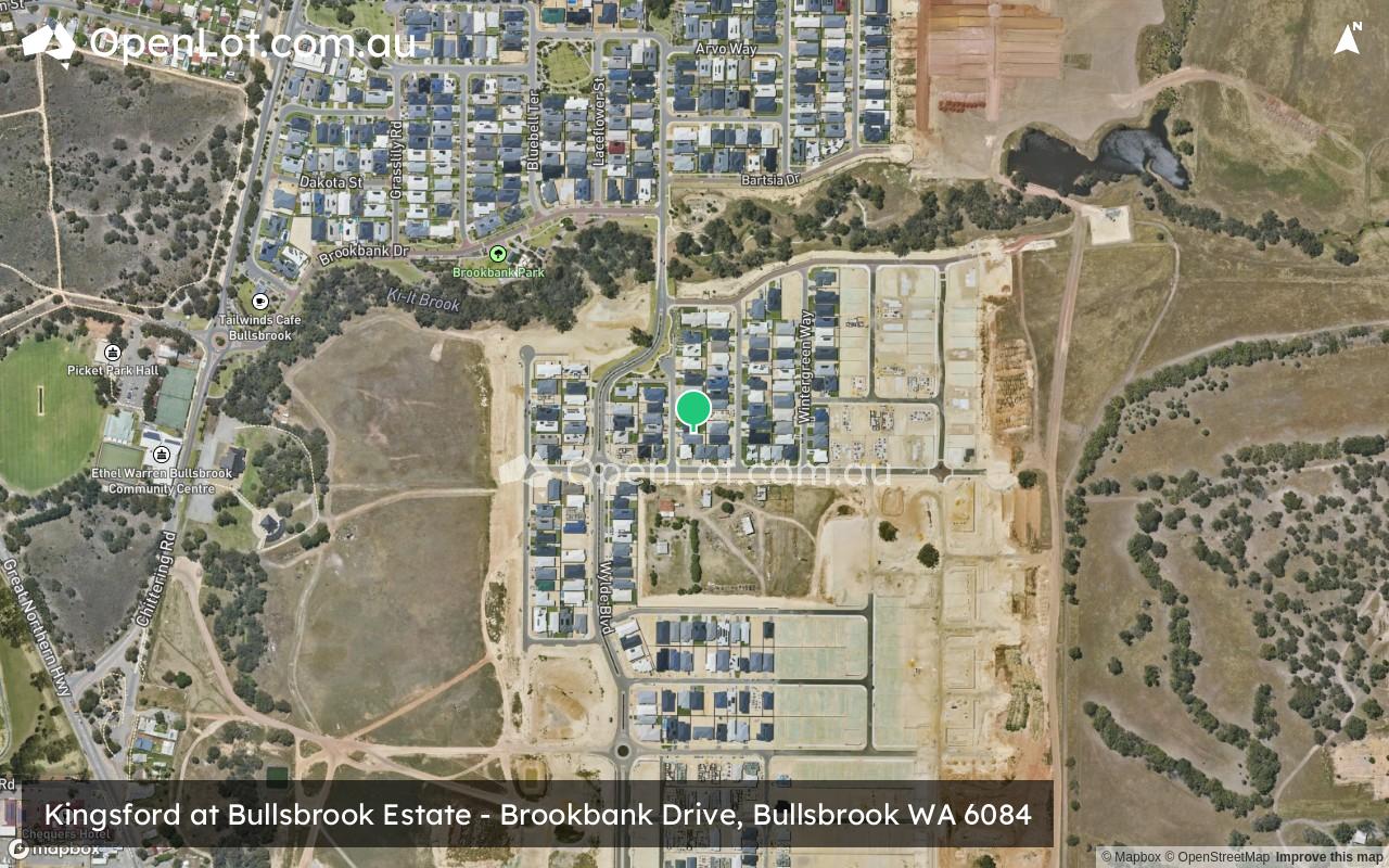 Satellite image for Kingsford at Bullsbrook Estate - Brookbank Drive, Bullsbrook WA 6084