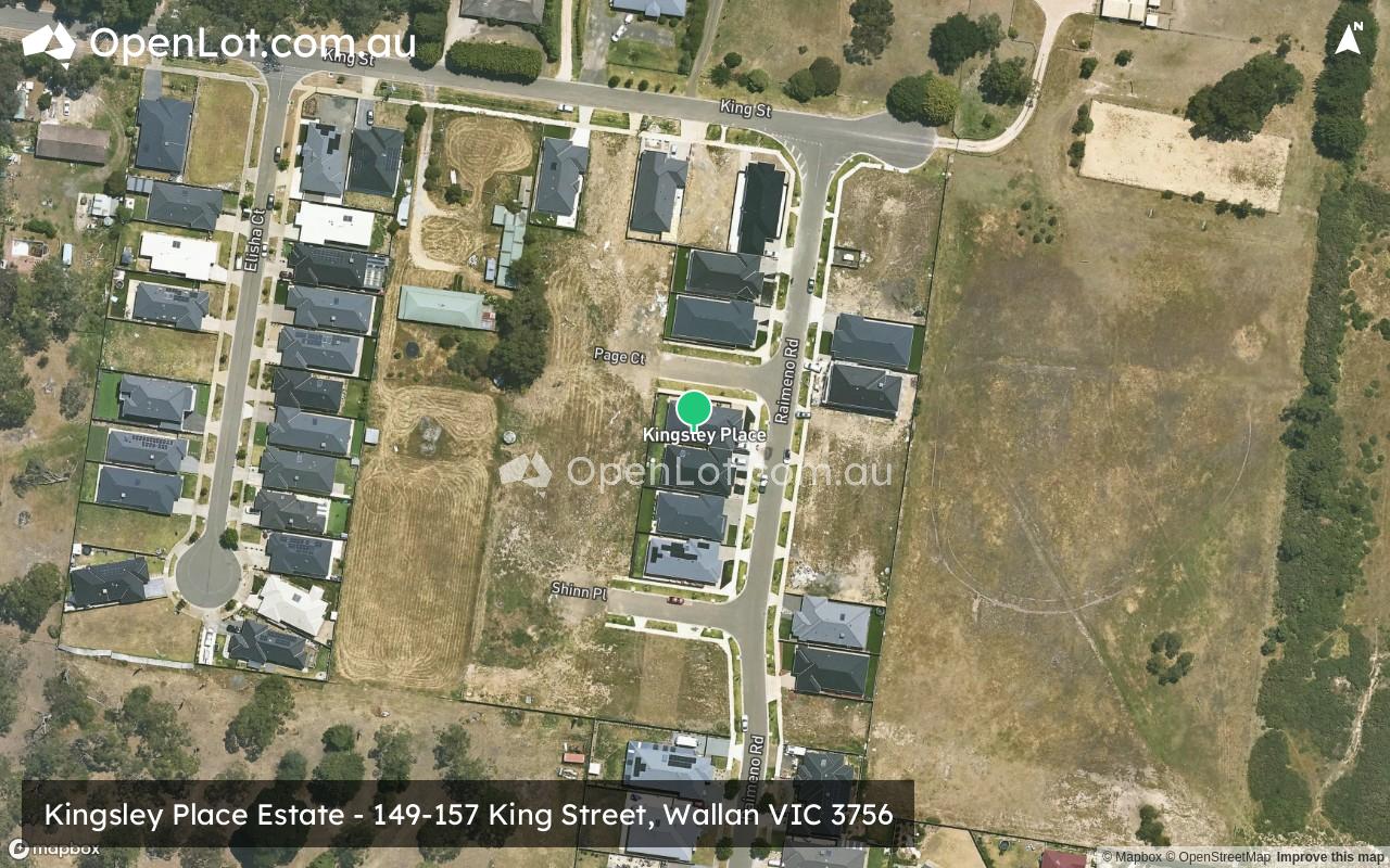 Satellite image for Kingsley Place Estate - 149-157 King Street, Wallan VIC 3756