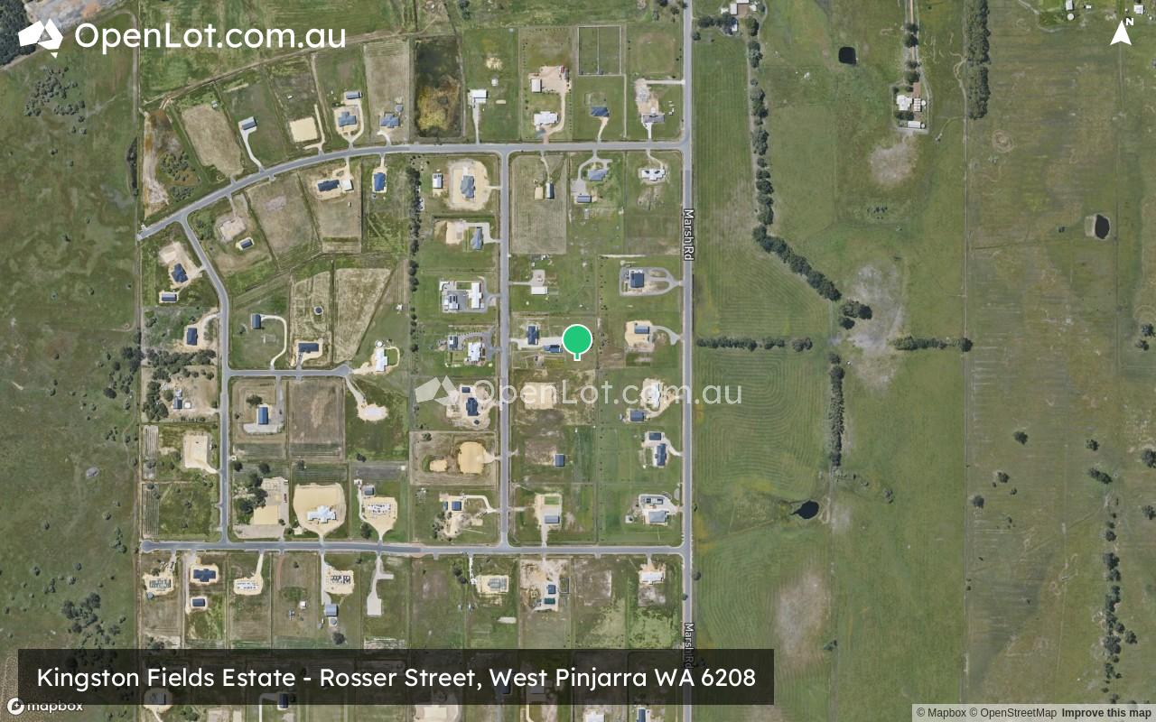 Satellite image for Kingston Fields Estate - Rosser Street, West Pinjarra WA 6208