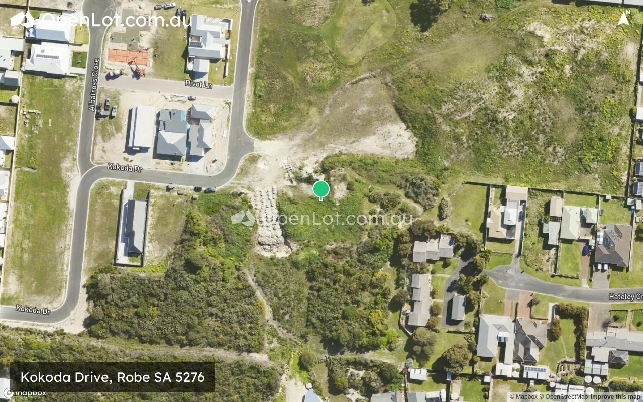 Satellite image for Kokoda Drive, Robe SA 5276