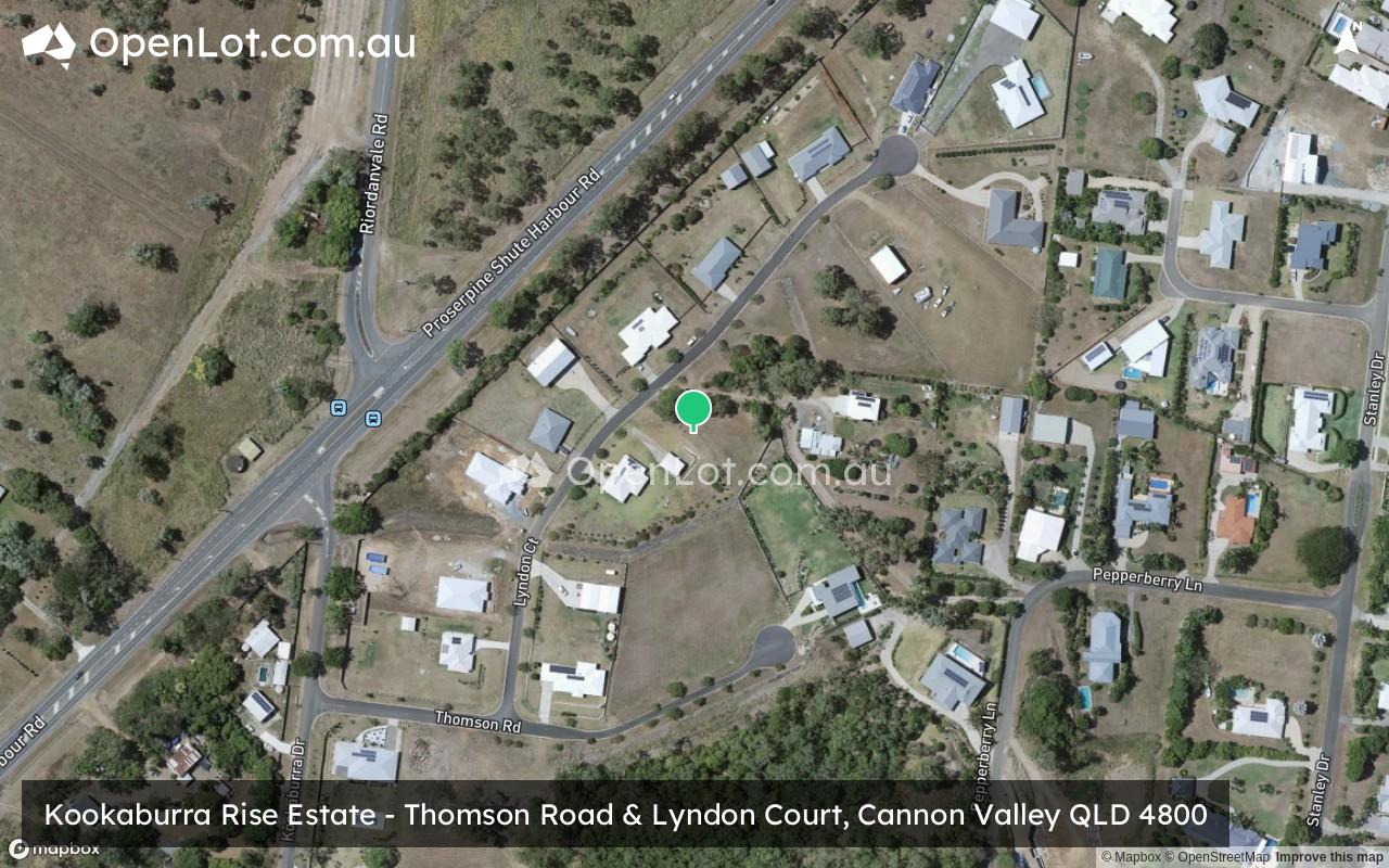 Satellite image for Kookaburra Rise Estate - Thomson Road & Lyndon Court, Cannon Valley QLD 4800