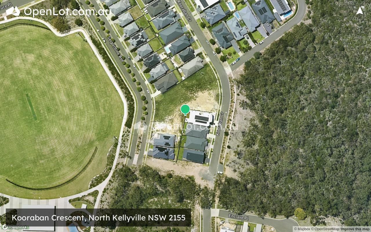 Satellite image for Kooraban Crescent, North Kellyville NSW 2155