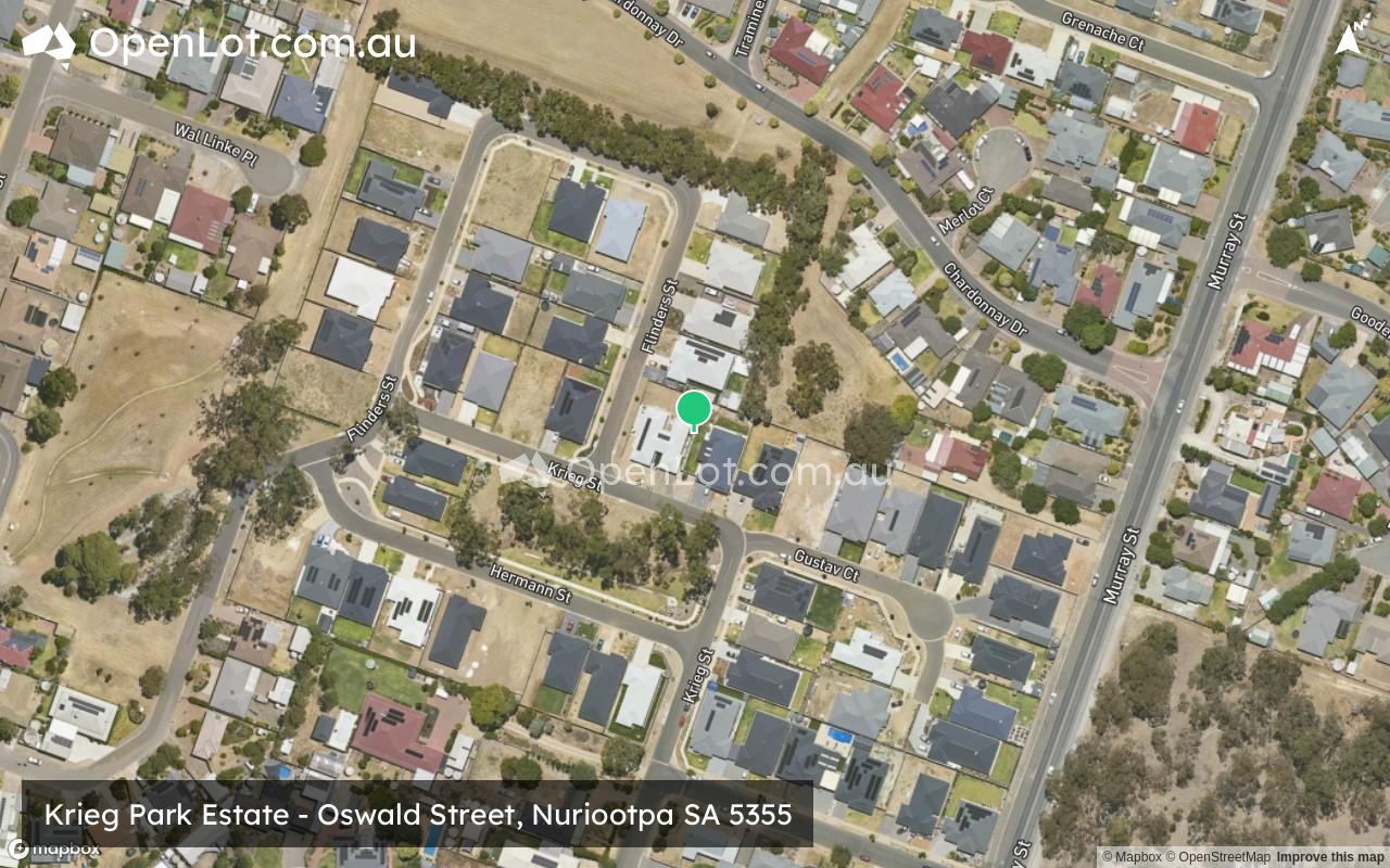 Satellite image for Krieg Park Estate - Oswald Street, Nuriootpa SA 5355