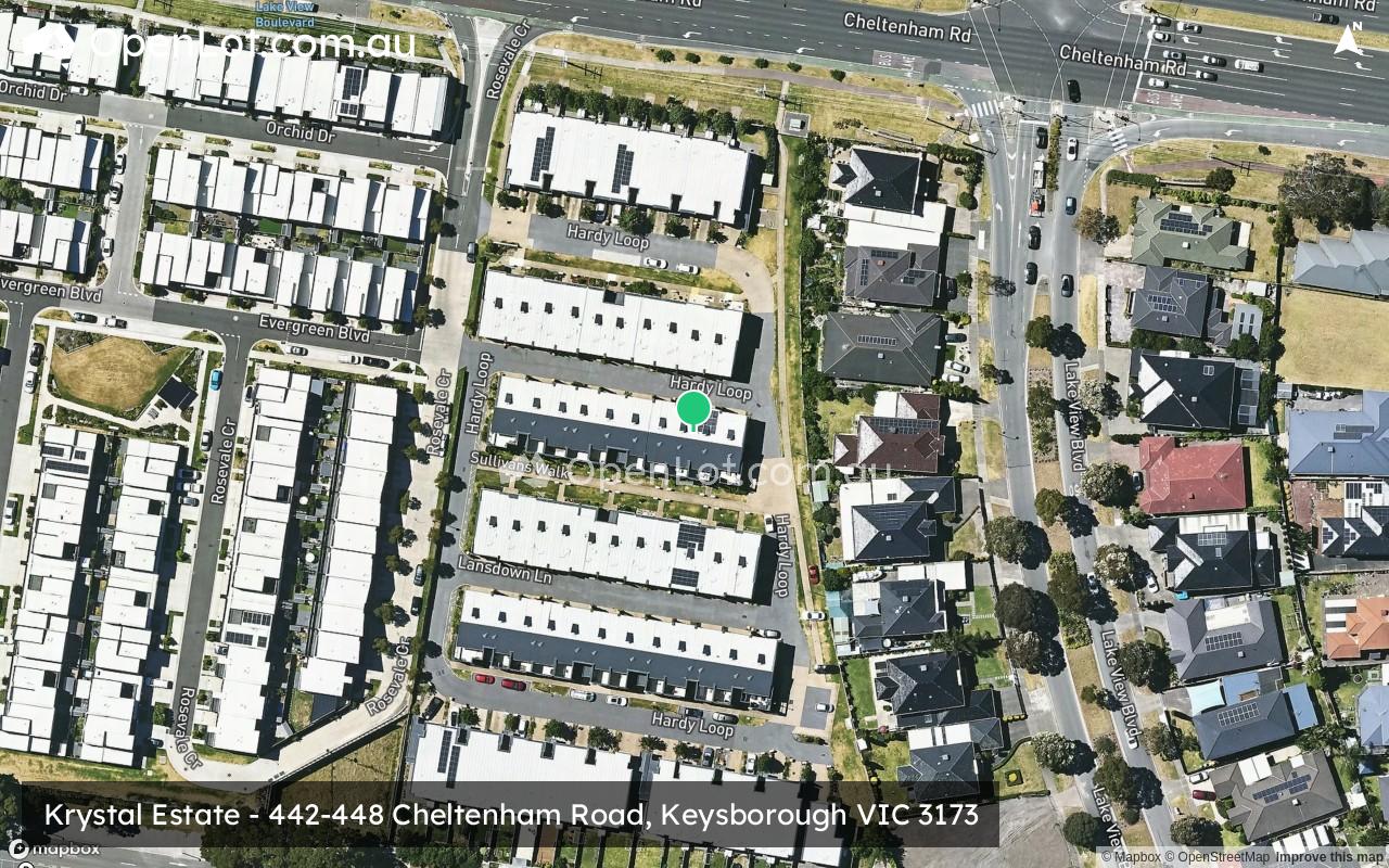Satellite image for Krystal Estate - 442-448 Cheltenham Road, Keysborough VIC 3173