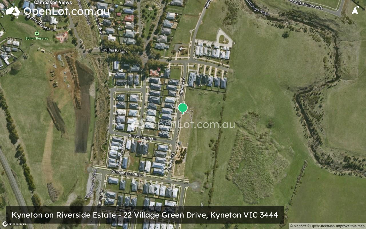 Satellite image for Kyneton on Riverside Estate - 22 Village Green Drive, Kyneton VIC 3444