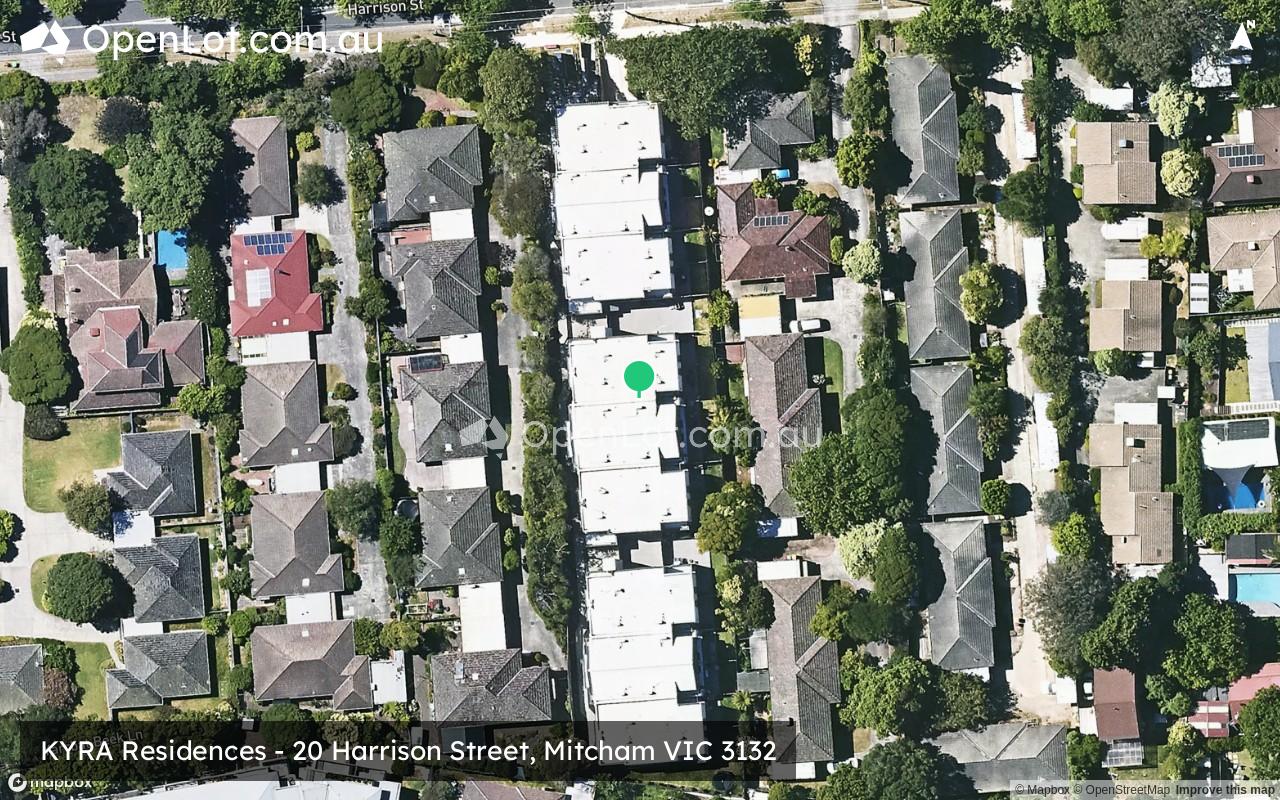 Satellite image for KYRA Residences - 20 Harrison Street, Mitcham VIC 3132