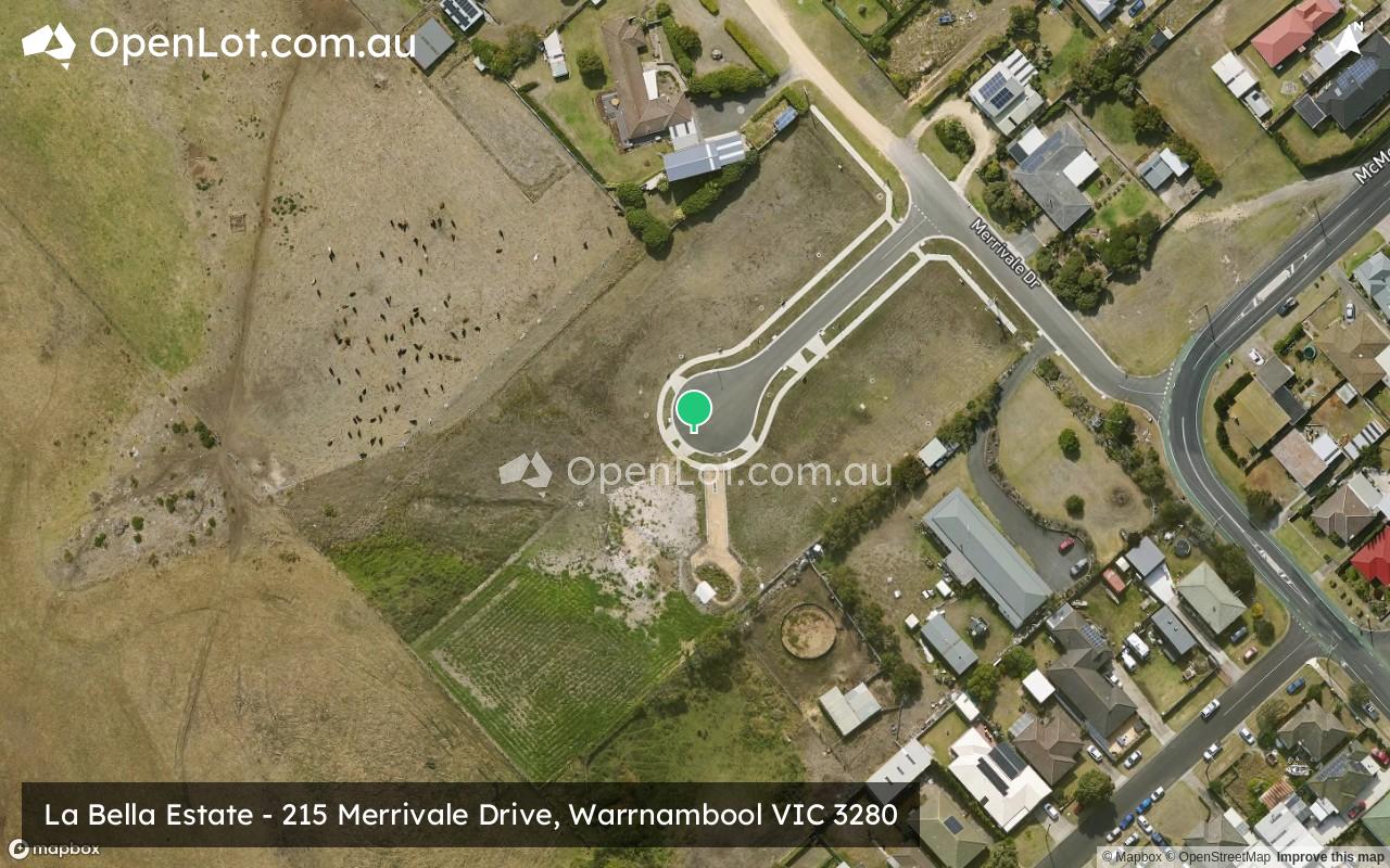 Satellite image for La Bella Estate - 215 Merrivale Drive, Warrnambool VIC 3280