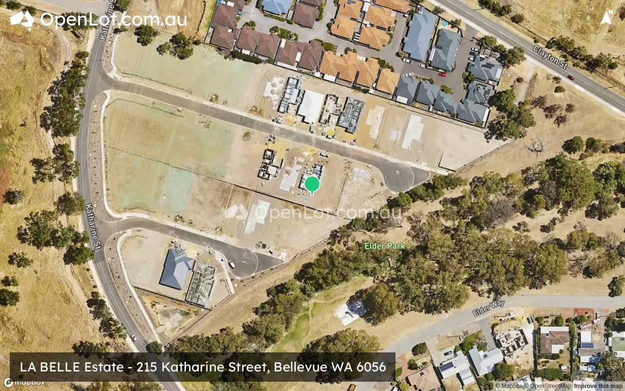 Satellite image for LA BELLE Estate - 215 Katharine Street, Bellevue WA 6056