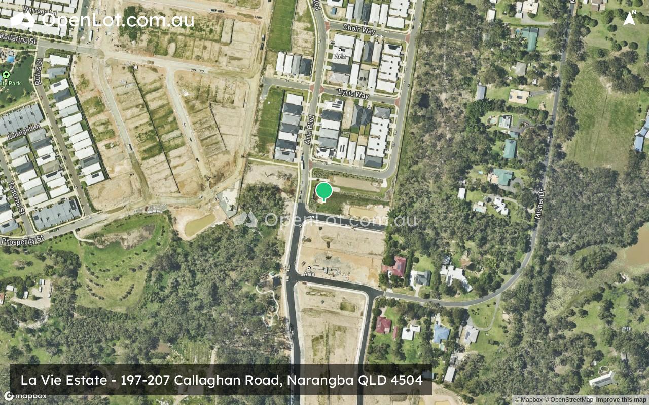 Satellite image for La Vie Estate - 197-207 Callaghan Road, Narangba QLD 4504