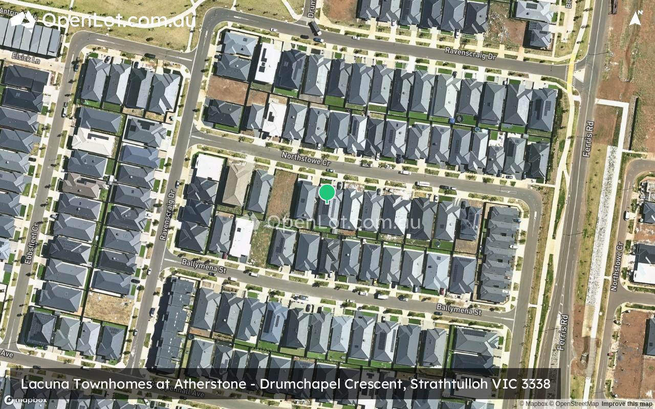Satellite image for Lacuna Townhomes at Atherstone - Drumchapel Crescent, Strathtulloh VIC 3338