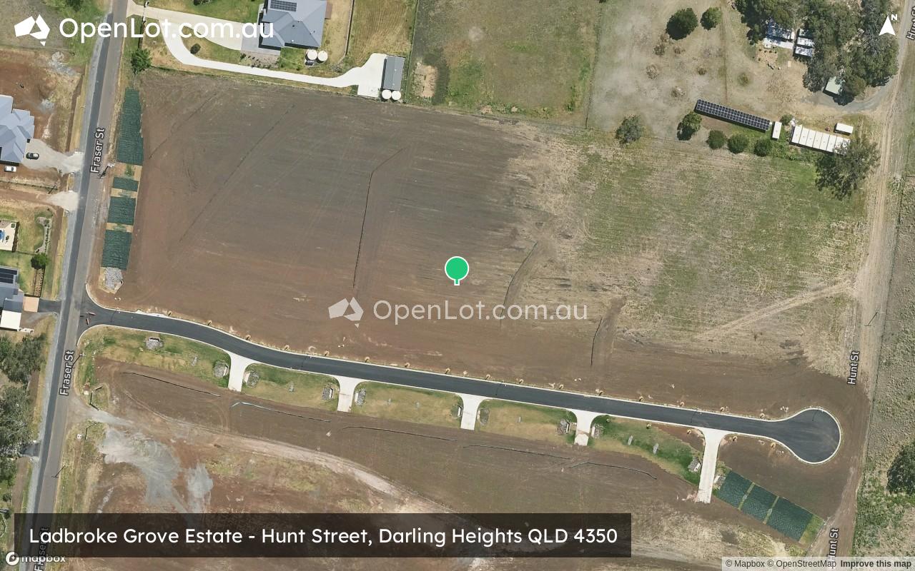 Satellite image for Ladbroke Grove Estate - Hunt Street, Darling Heights QLD 4350