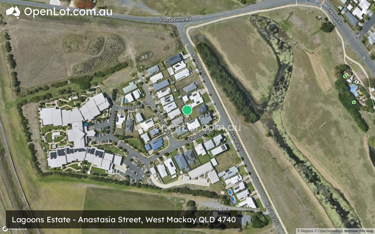 Satellite image for Lagoons Estate - Anastasia Street, West Mackay QLD 4740