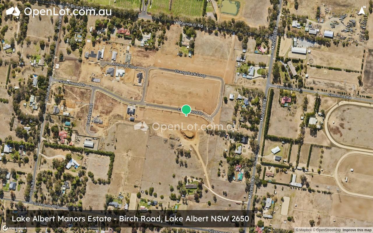 Satellite image for Lake Albert Manors Estate - Birch Road, Lake Albert NSW 2650