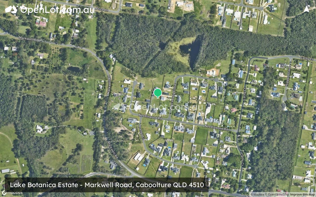 Satellite image for Lake Botanica Estate - Markwell Road, Caboolture QLD 4510